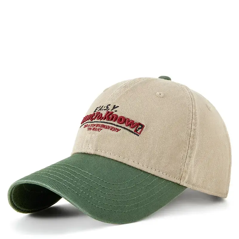 Men Korean Embroidered Baseball Cap with Curved Brim - Image 7