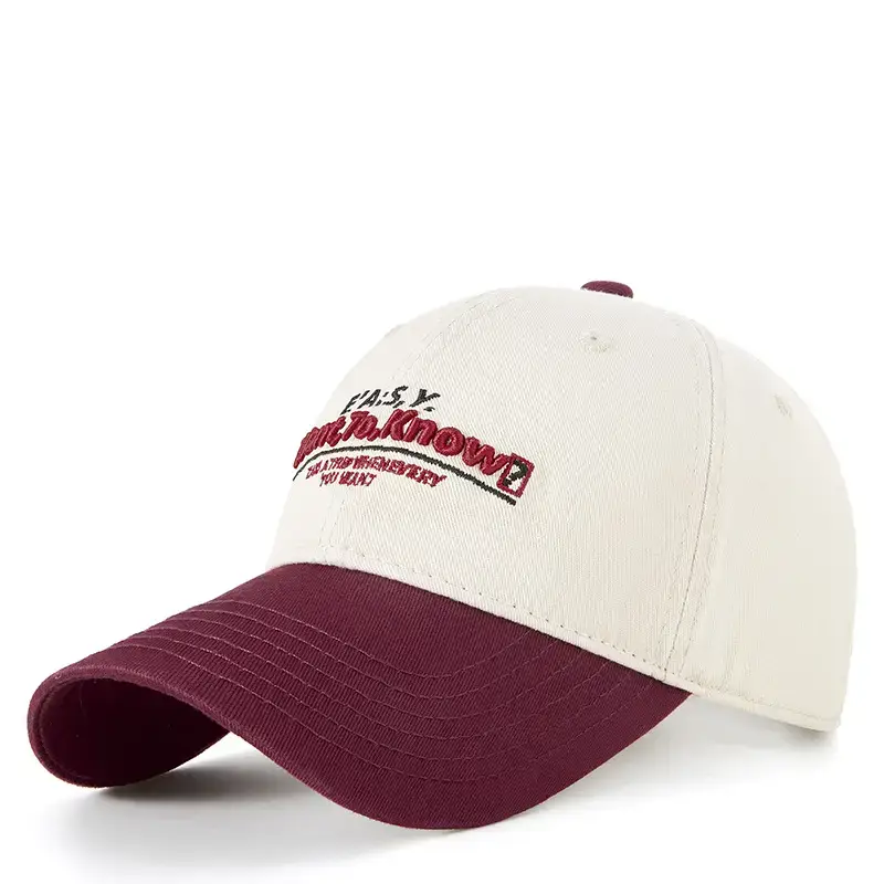 Men Korean Embroidered Baseball Cap with Curved Brim - Image 8