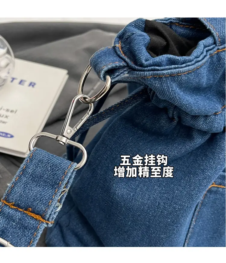 Denim Bucket Bag Women 2023 New Autumn Winter Crossbody Large Capacity — feature 16