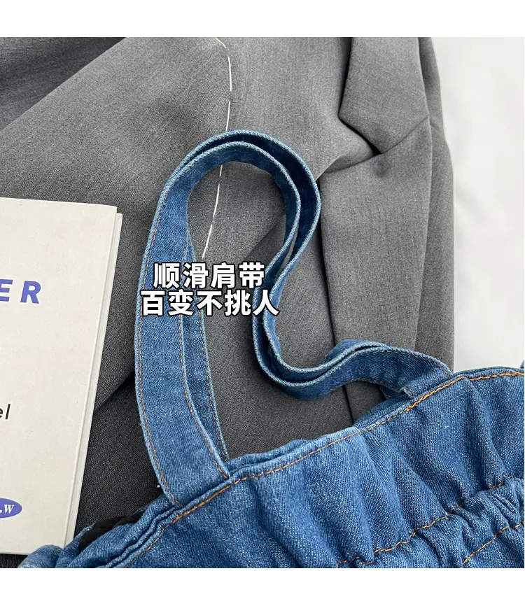 Denim Bucket Bag Women 2023 New Autumn Winter Crossbody Large Capacity — feature 17