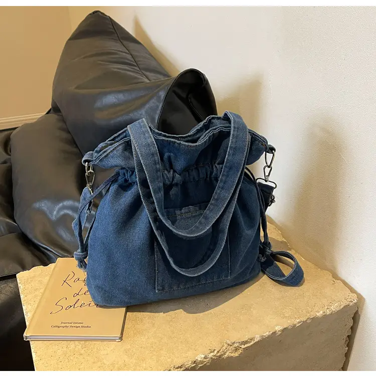 Denim Bucket Bag Women 2023 New Autumn Winter Crossbody Large Capacity — feature 23