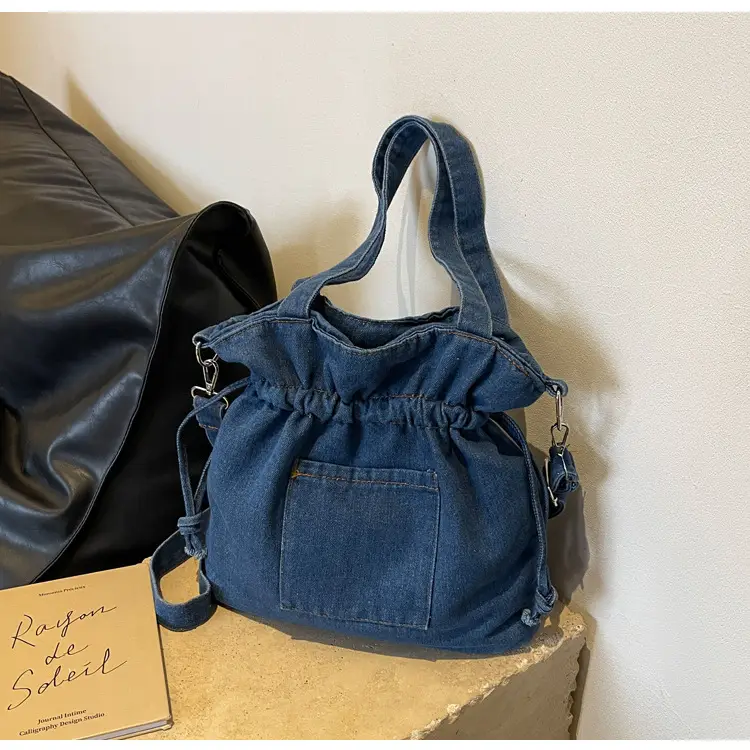 Denim Bucket Bag Women 2023 New Autumn Winter Crossbody Large Capacity — feature 24