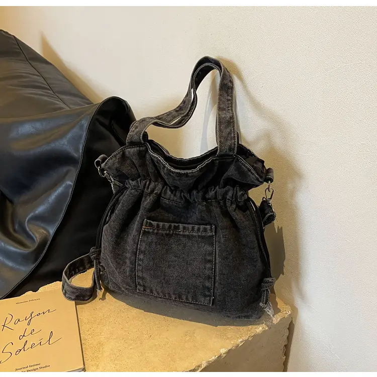 Denim Bucket Bag Women 2023 New Autumn Winter Crossbody Large Capacity — feature 26