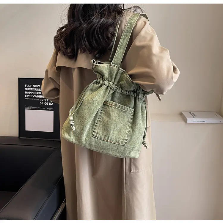 Denim Bucket Bag Women 2023 New Autumn Winter Crossbody Large Capacity — feature 27
