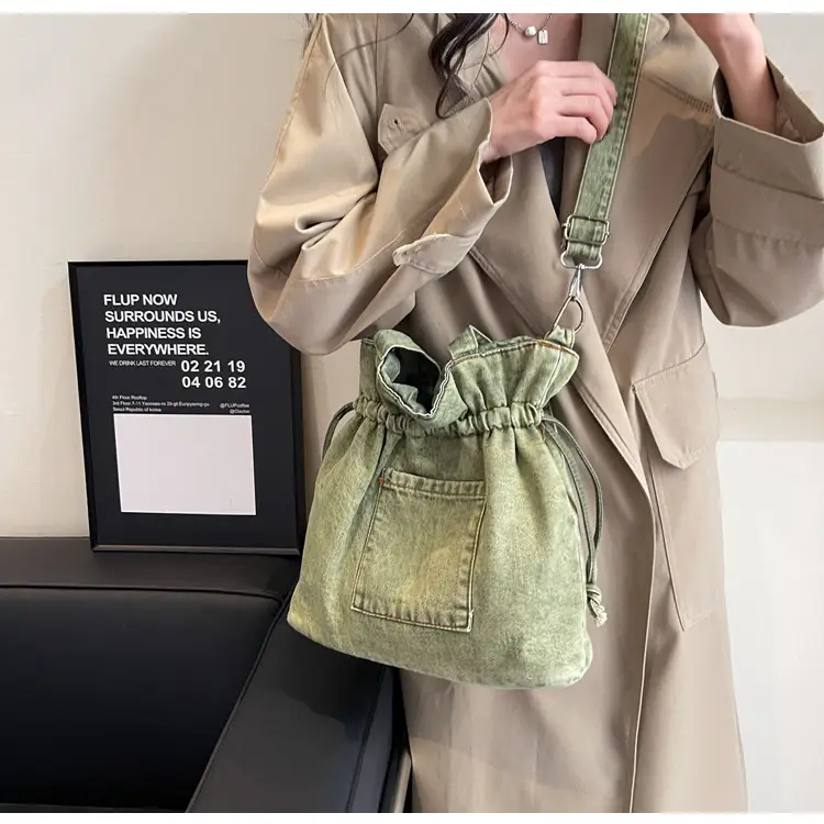 Denim Bucket Bag Women 2023 New Autumn Winter Crossbody Large Capacity — feature 28