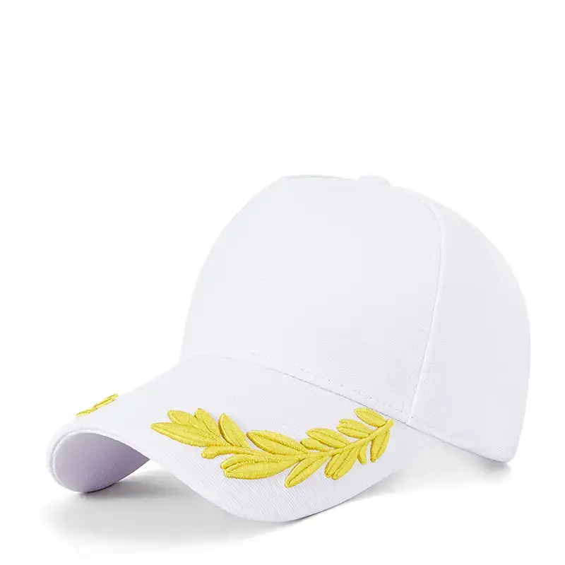 2025 Curved Sunshade Cap Gray Leaf Embroidery - Image 4
