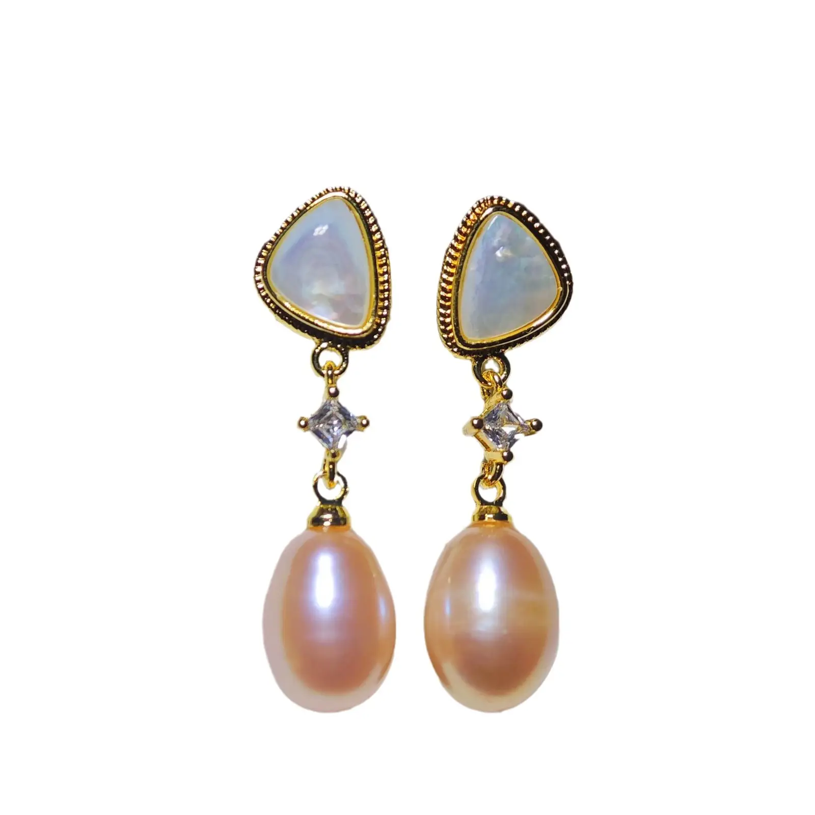 Zhuji Pearl Earrings S925 Silver Sea Shell Green - Image 10