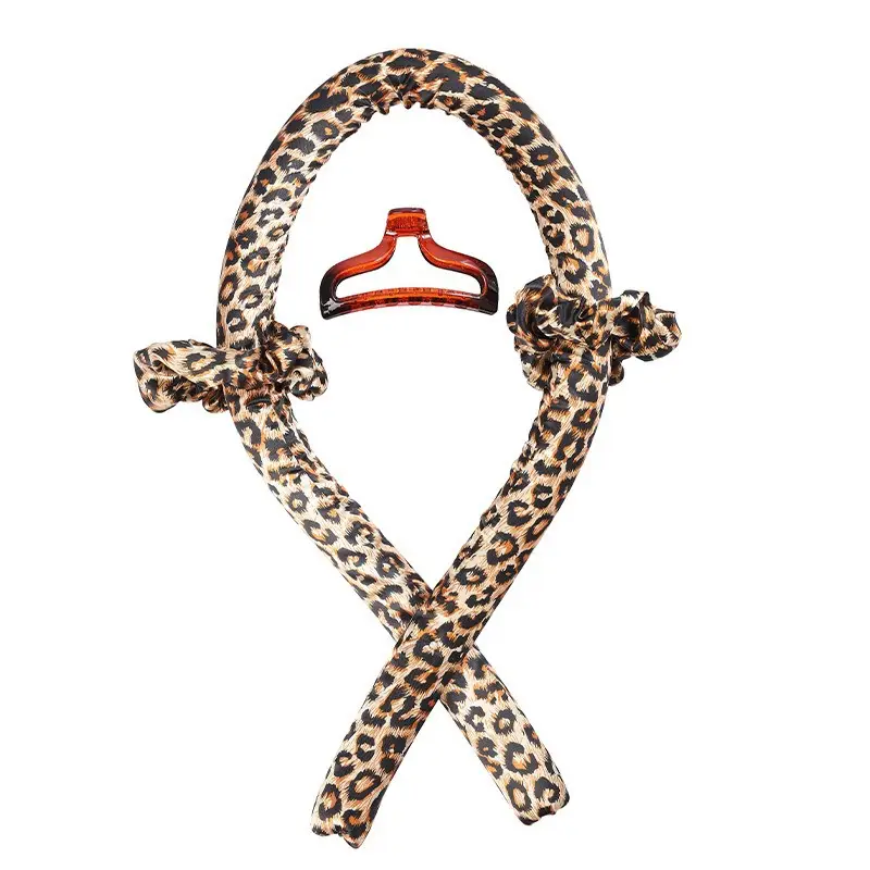 Leopard Print Hair Curler with Foam Base — feature 14