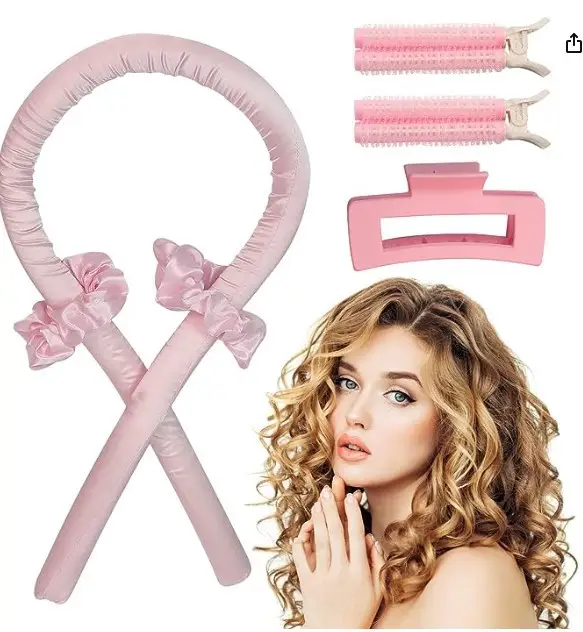 Leopard Print Hair Curler with Foam Base