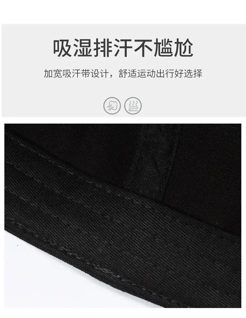 Men's Black Baseball Cap All-Match Travel — feature 3