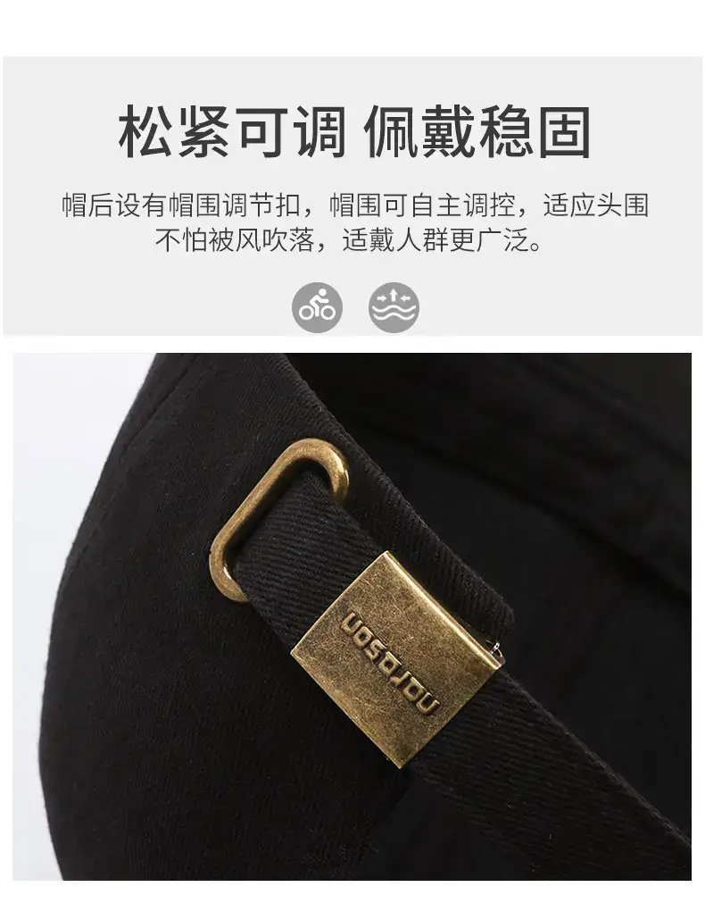 Men's Black Baseball Cap All-Match Travel — feature 4