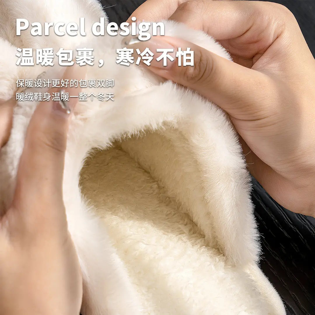Jialiya Cotton Slippers for Women, Autumn and Winter Warm and Cute Couple Indoor Plush Maternity Slippers with Heel for Men - Image 13