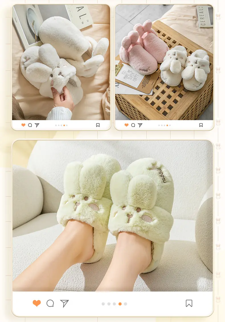 Jialiya Cotton Slippers for Women, Autumn and Winter Warm and Cute Couple Indoor Plush Maternity Slippers with Heel for Men — feature 13
