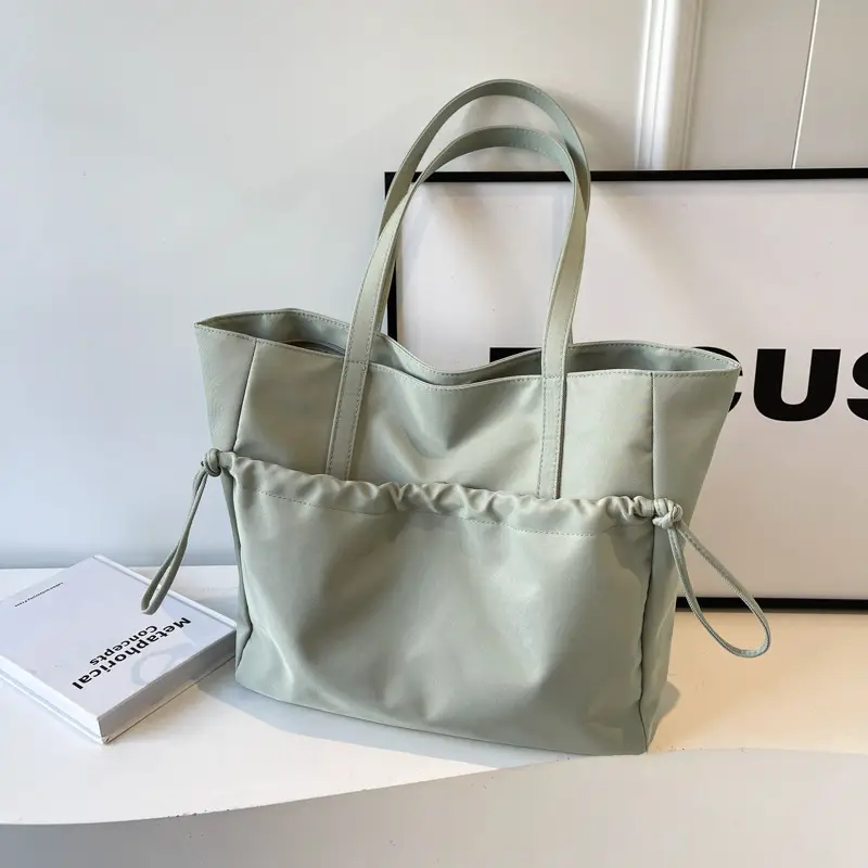 New Beige Drawstring Tote Bag for Women - Image 7