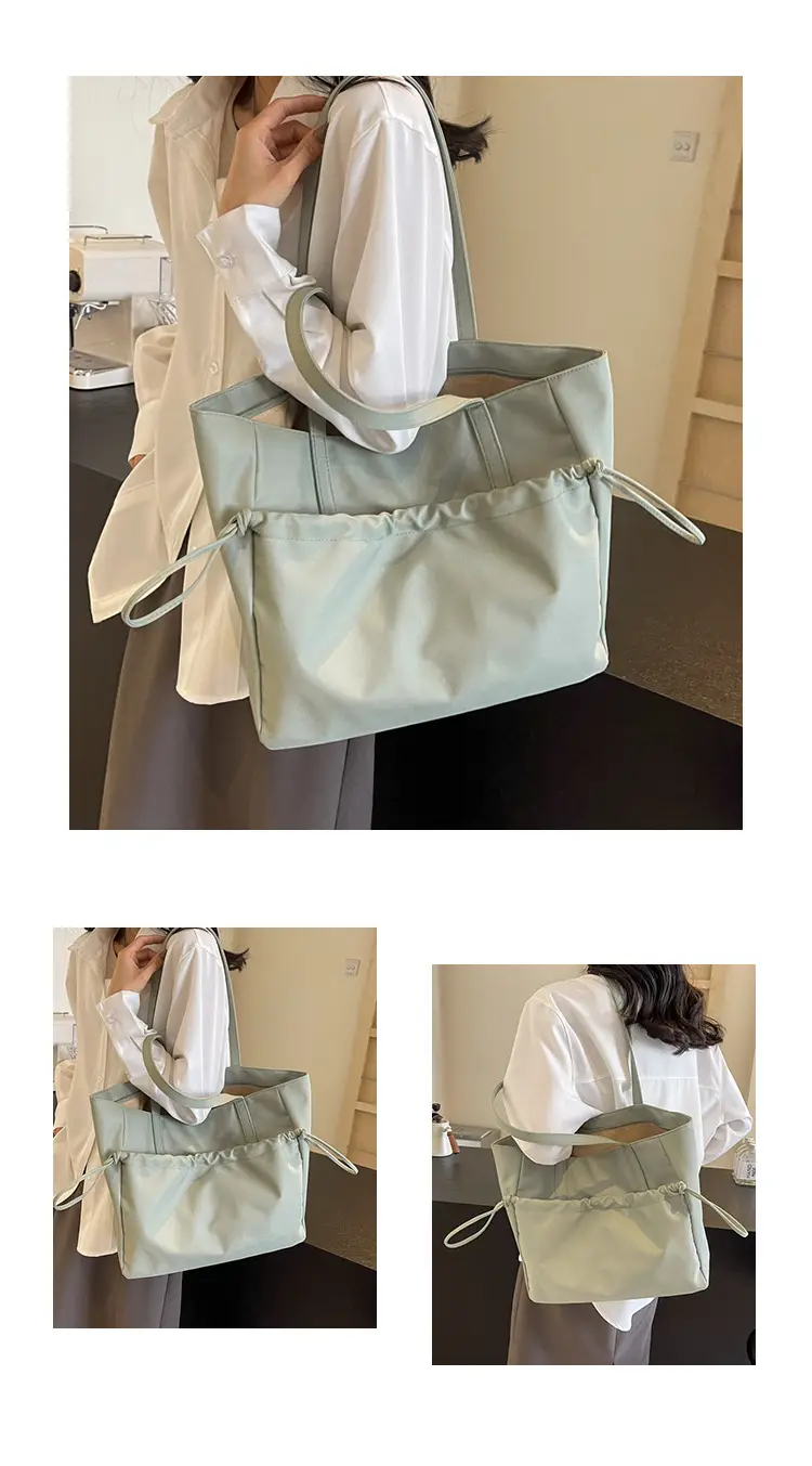 New Beige Drawstring Tote Bag for Women — feature 12