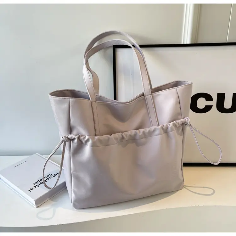 New Beige Drawstring Tote Bag for Women — feature 16