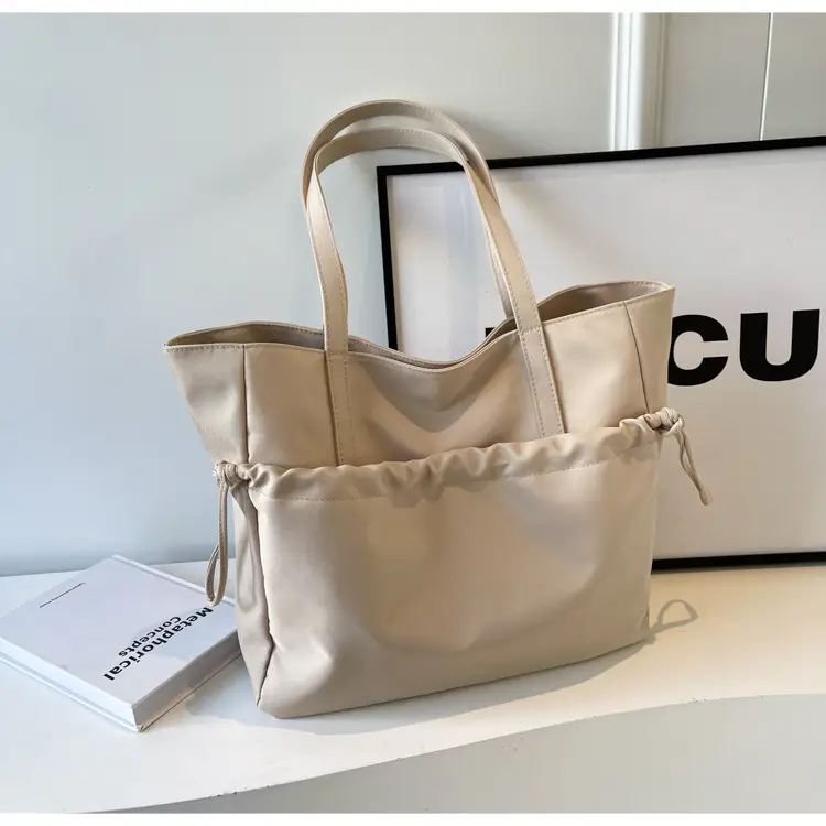 New Beige Drawstring Tote Bag for Women — feature 20