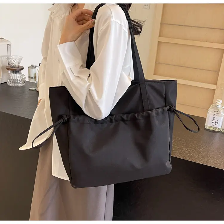 New Beige Drawstring Tote Bag for Women — feature 24