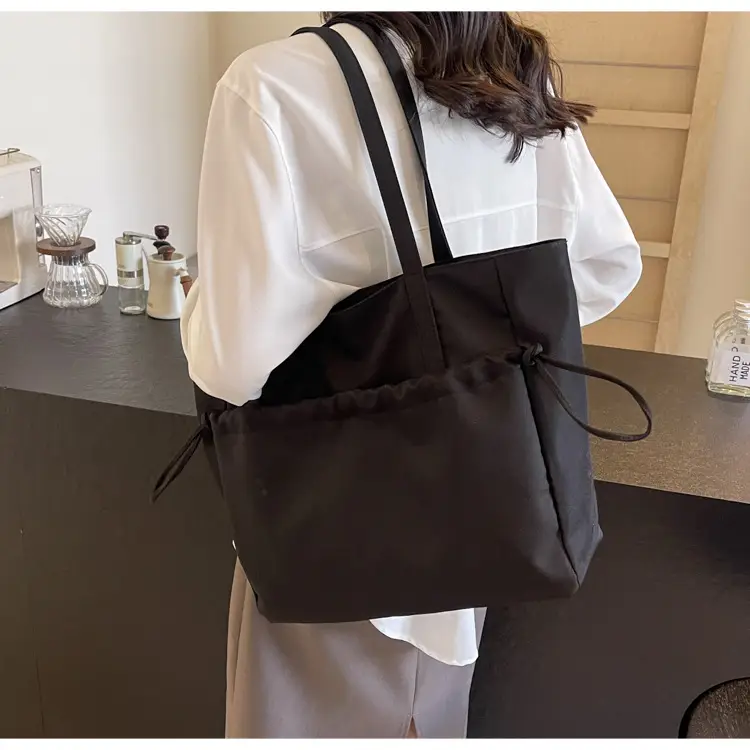 New Beige Drawstring Tote Bag for Women — feature 25
