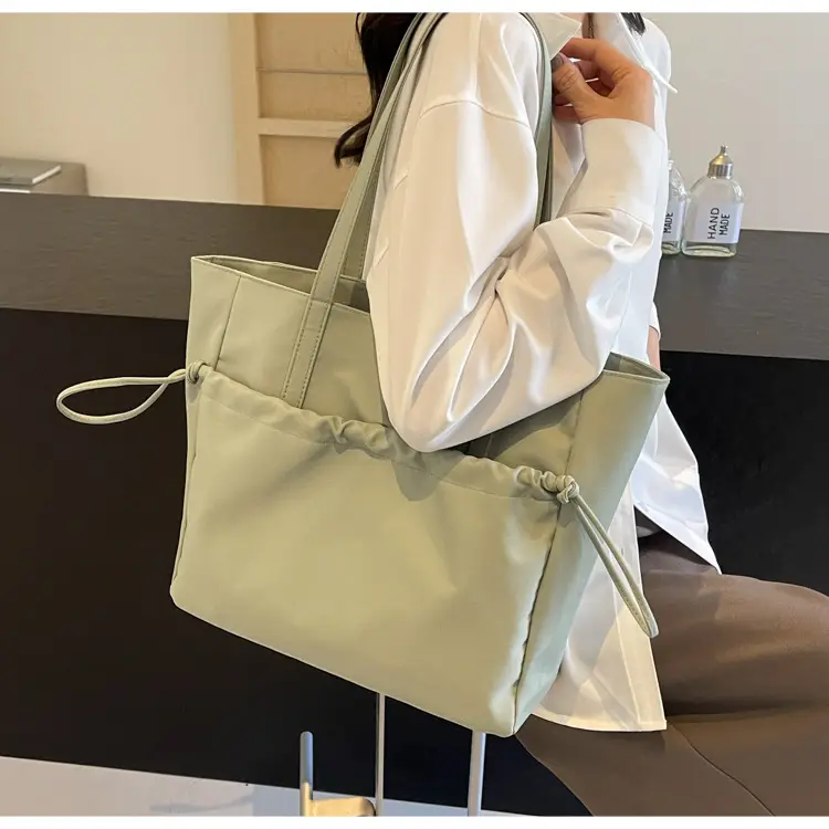 New Beige Drawstring Tote Bag for Women — feature 29