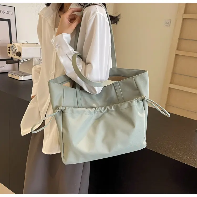 New Beige Drawstring Tote Bag for Women — feature 31