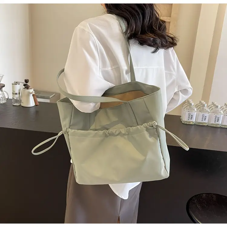 New Beige Drawstring Tote Bag for Women — feature 32