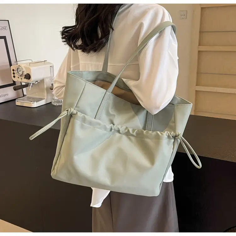 New Beige Drawstring Tote Bag for Women — feature 33