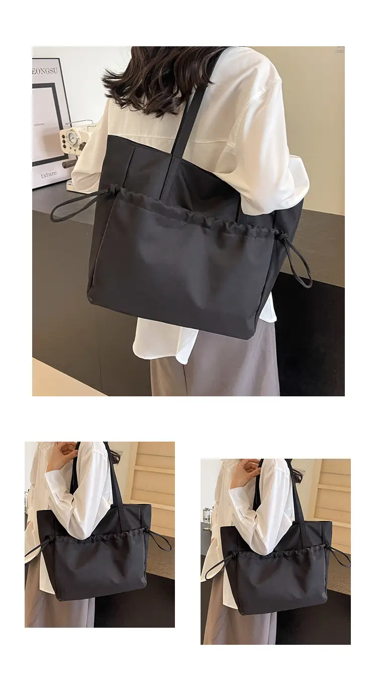 New Beige Drawstring Tote Bag for Women — feature 9