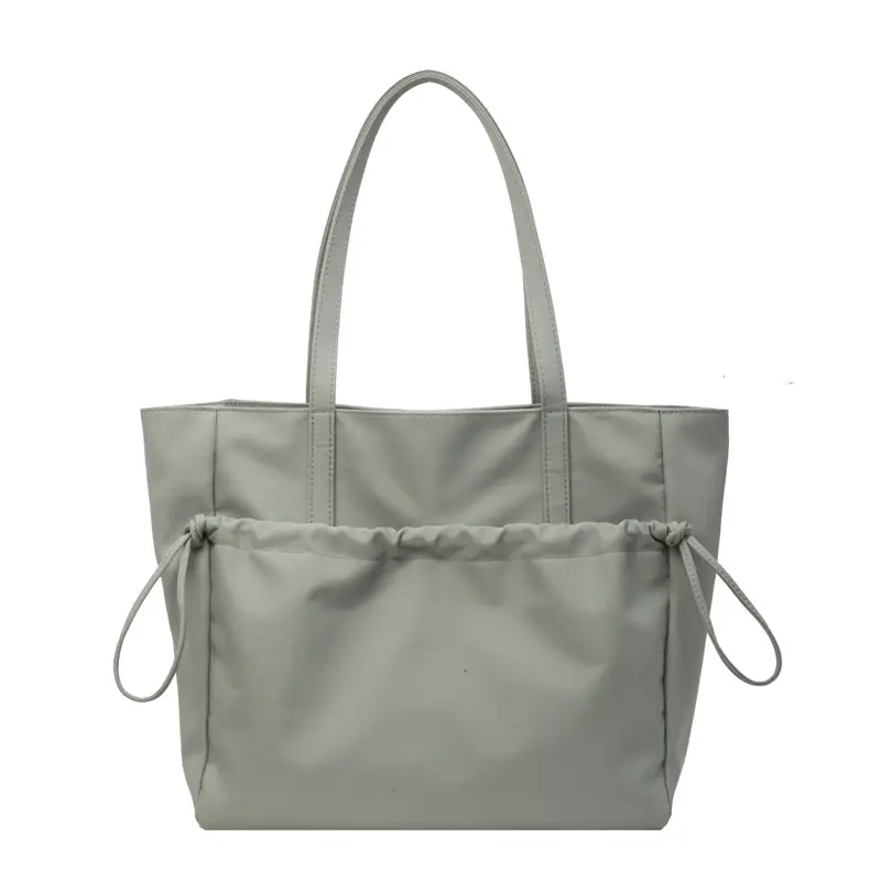 New Beige Drawstring Tote Bag for Women - Image 2