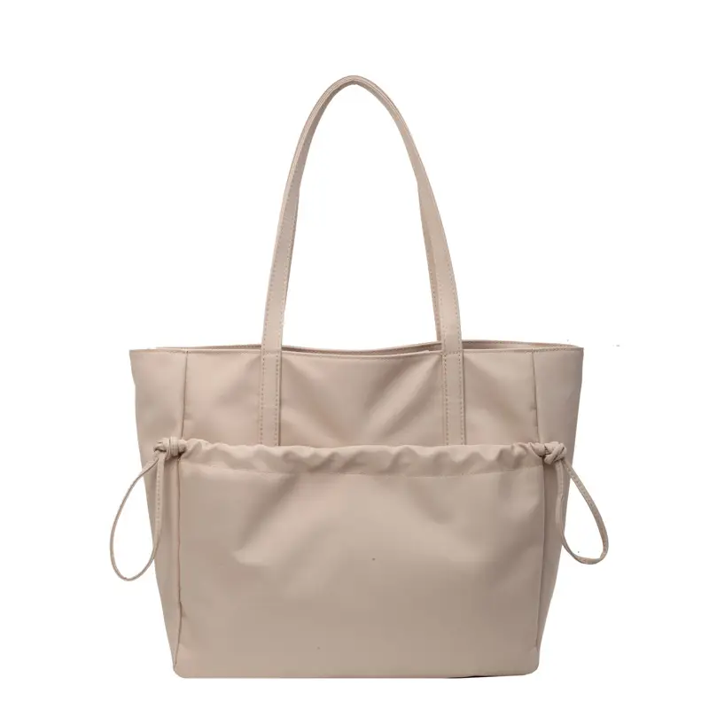 New Beige Drawstring Tote Bag for Women - Image 4