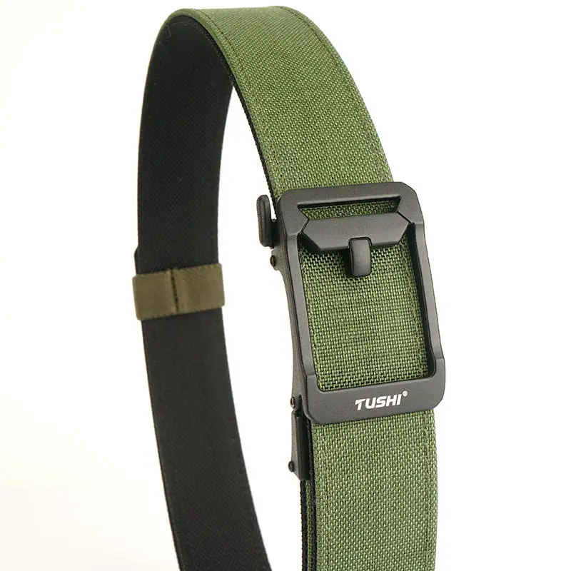 Tactical Green Nylon Belt for Men - Image 2