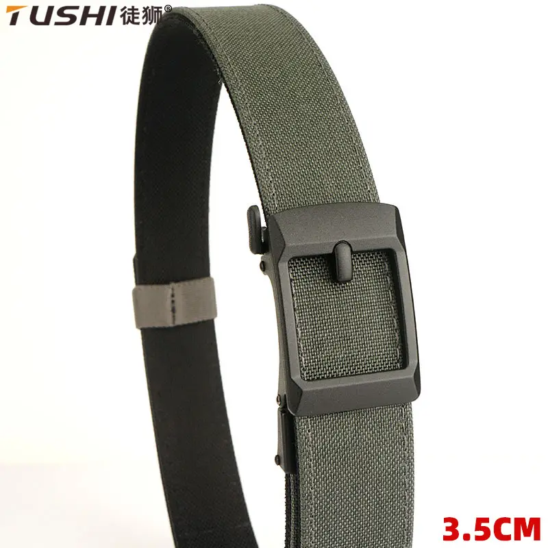 Men's Tactical Automatic Buckle Belt Green Nylon