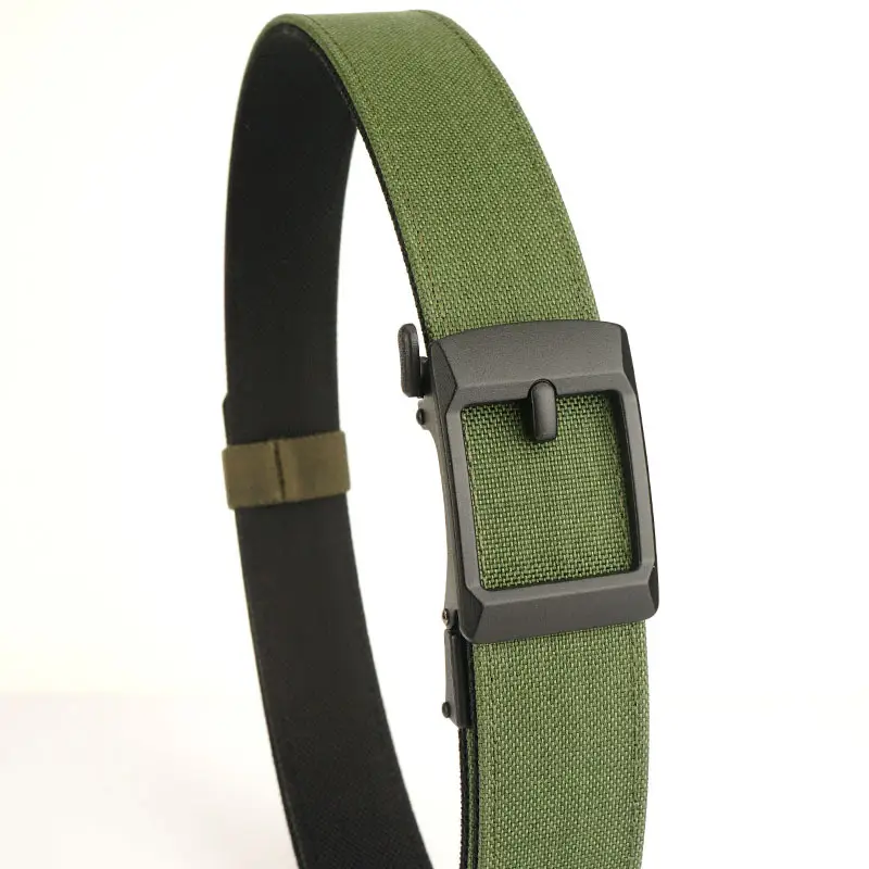 Men's Tactical Automatic Buckle Belt Green Nylon