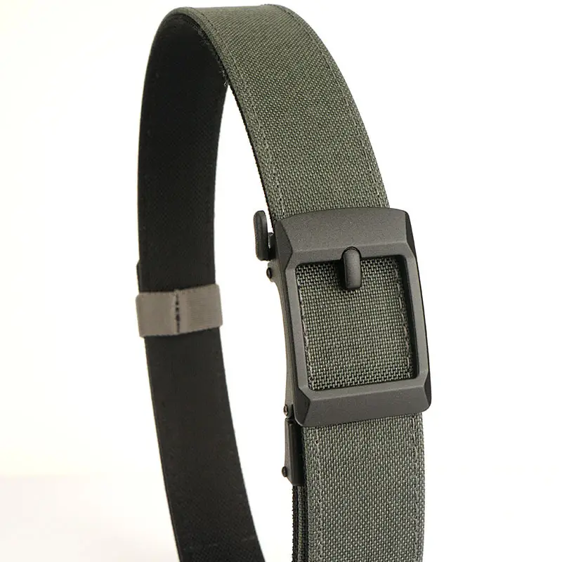 Men's Tactical Automatic Buckle Belt Green Nylon