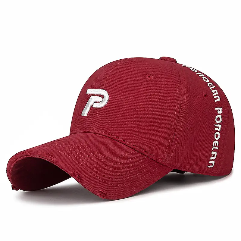 Men's Wash Cotton Sun Hat with Embroidered P Logo - Image 4