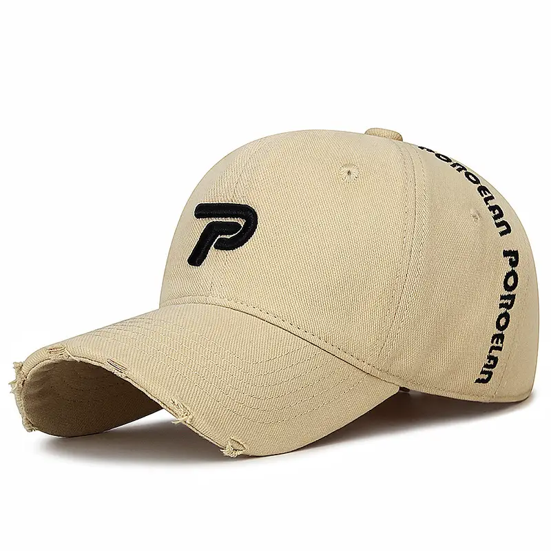 Men's Wash Cotton Sun Hat with Embroidered P Logo - Image 6