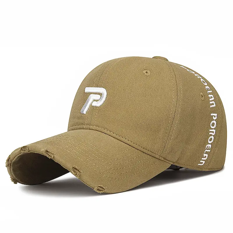Men's Wash Cotton Sun Hat with Embroidered P Logo - Image 8