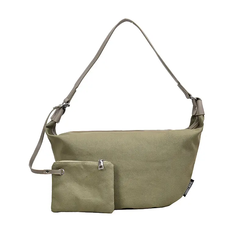 Women's Canvas Sports Bag Black Yellow Green Crossbody - Image 5