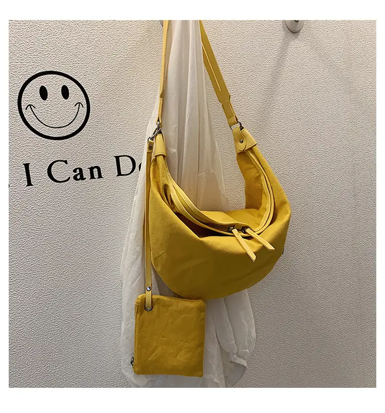 Women's Canvas Sports Bag Black Yellow Green Crossbody — feature 10