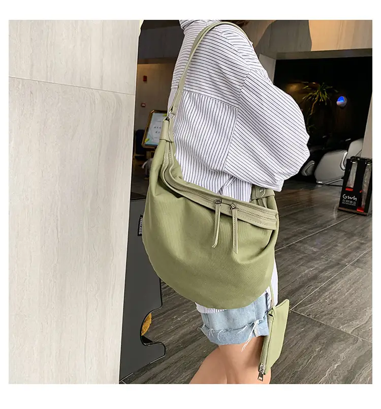 Women's Canvas Sports Bag Black Yellow Green Crossbody — feature 21