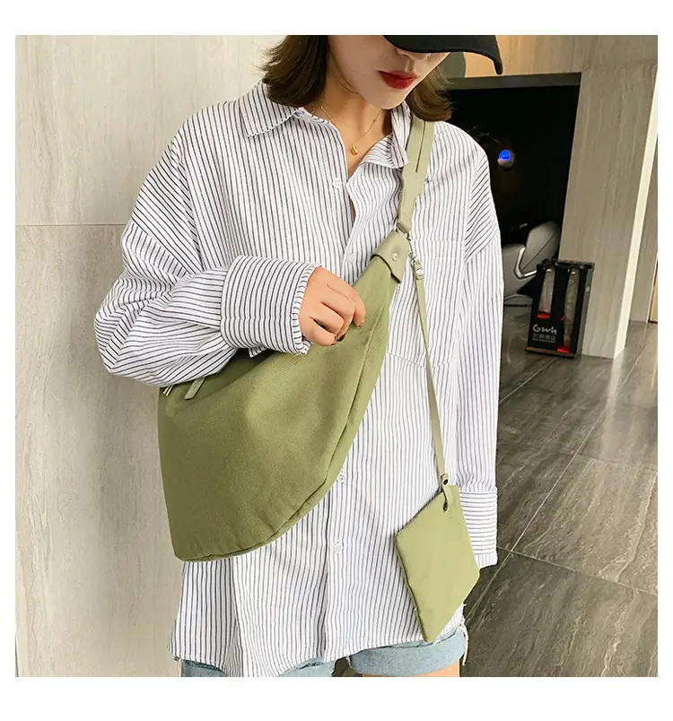 Women's Canvas Sports Bag Black Yellow Green Crossbody — feature 23