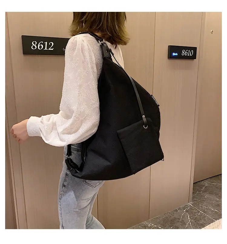 Women's Canvas Sports Bag Black Yellow Green Crossbody — feature 26