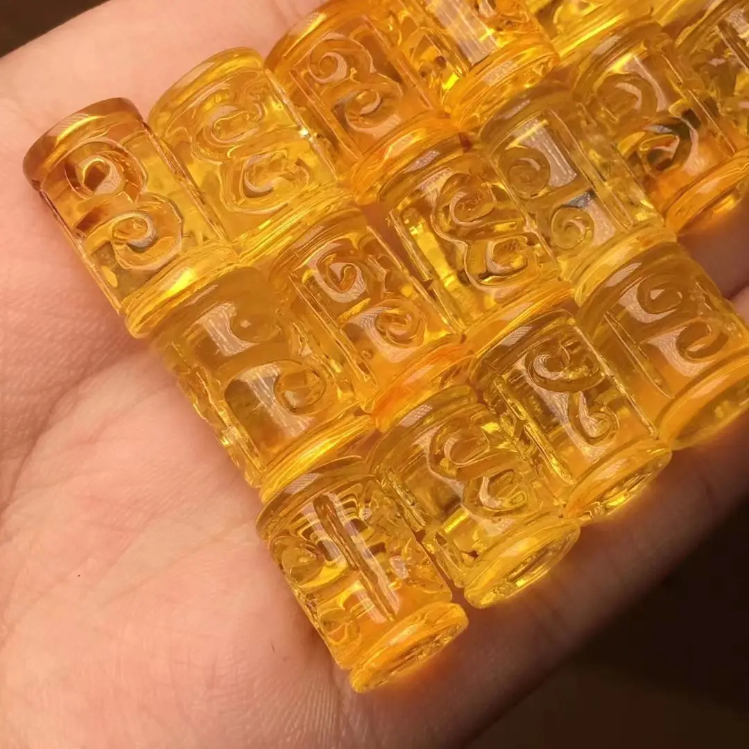 Natural Beeswax Carving Beads Chicken Oil Yellow - Image 2