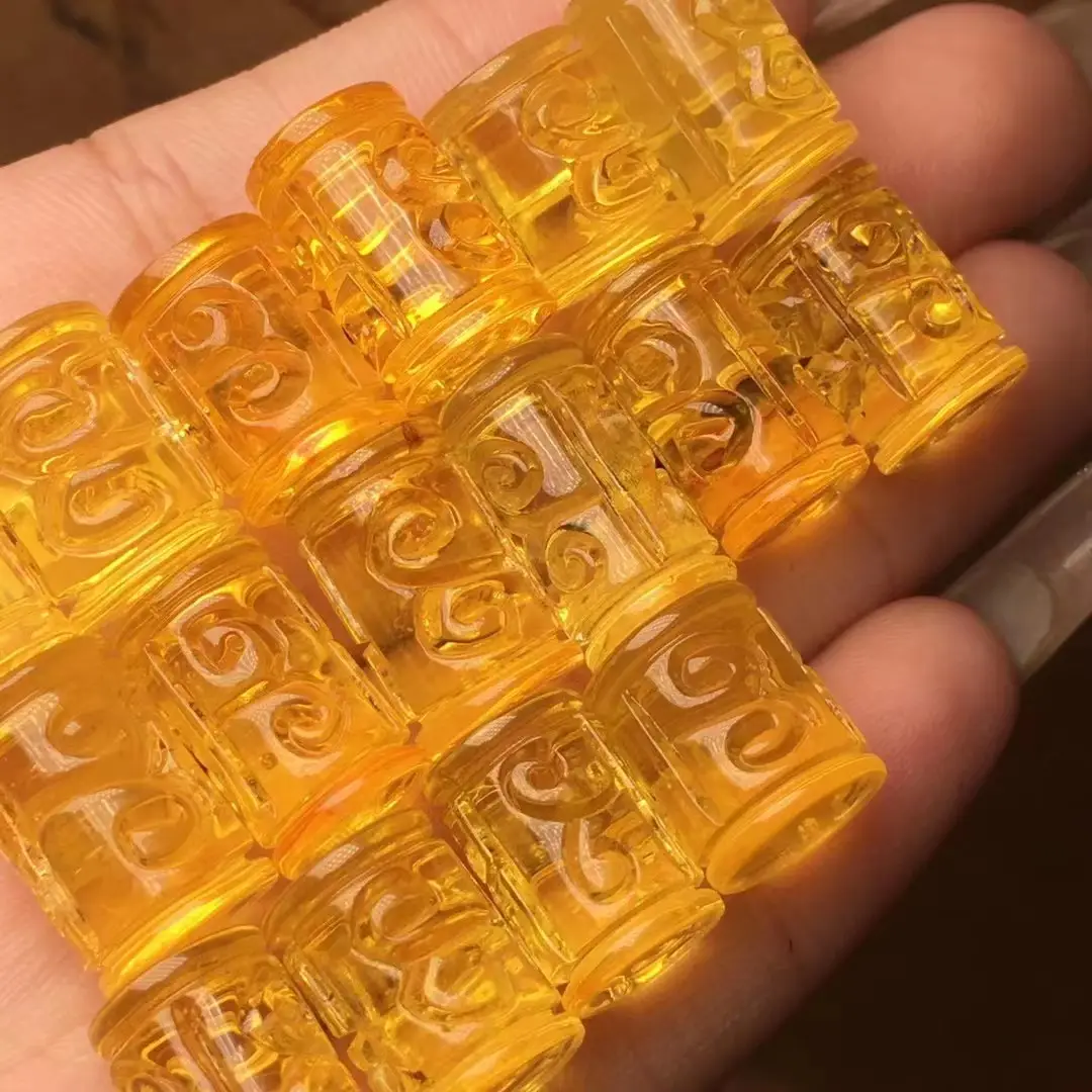 Natural Beeswax Carving Beads Chicken Oil Yellow - Image 3