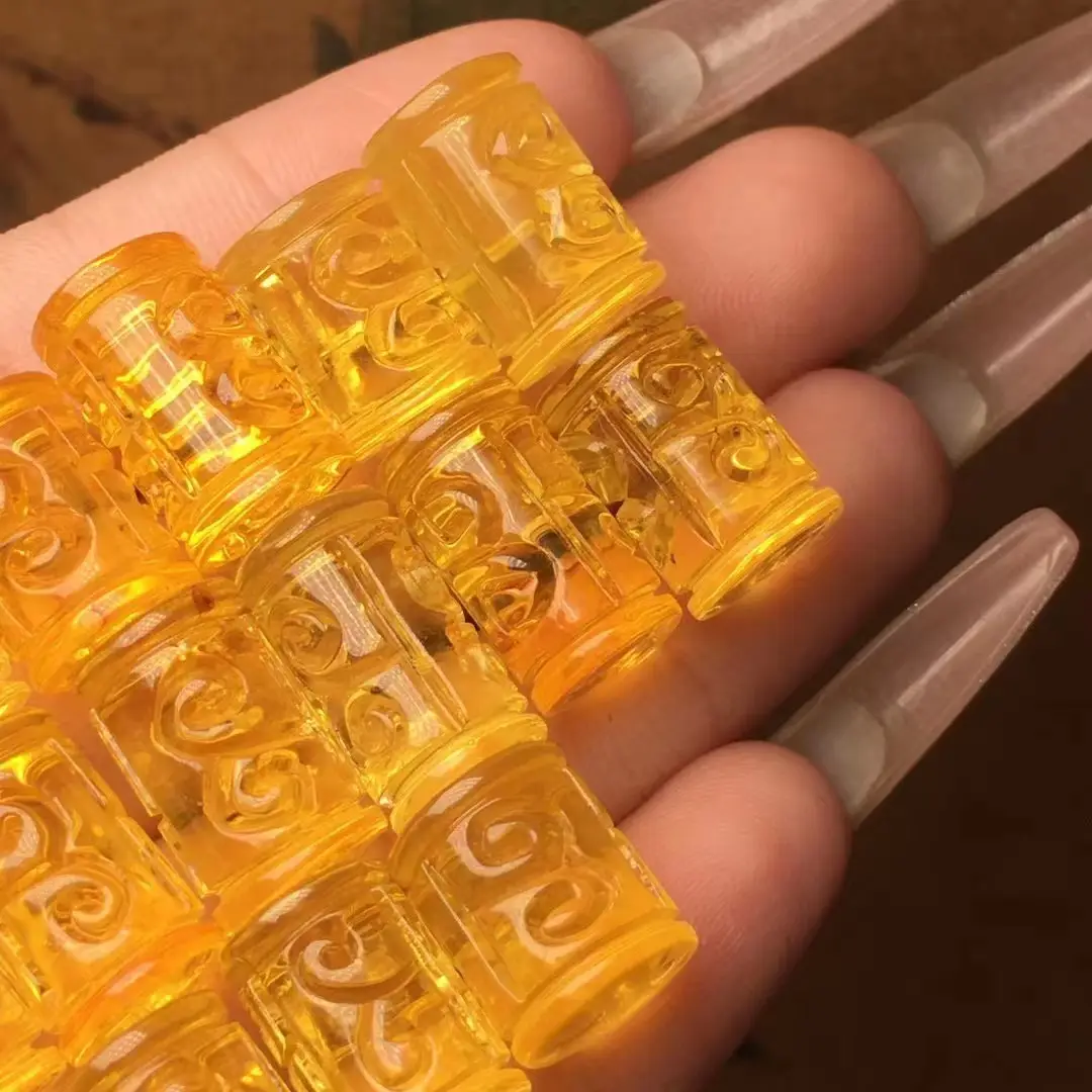 Natural Beeswax Carving Beads Chicken Oil Yellow - Image 4