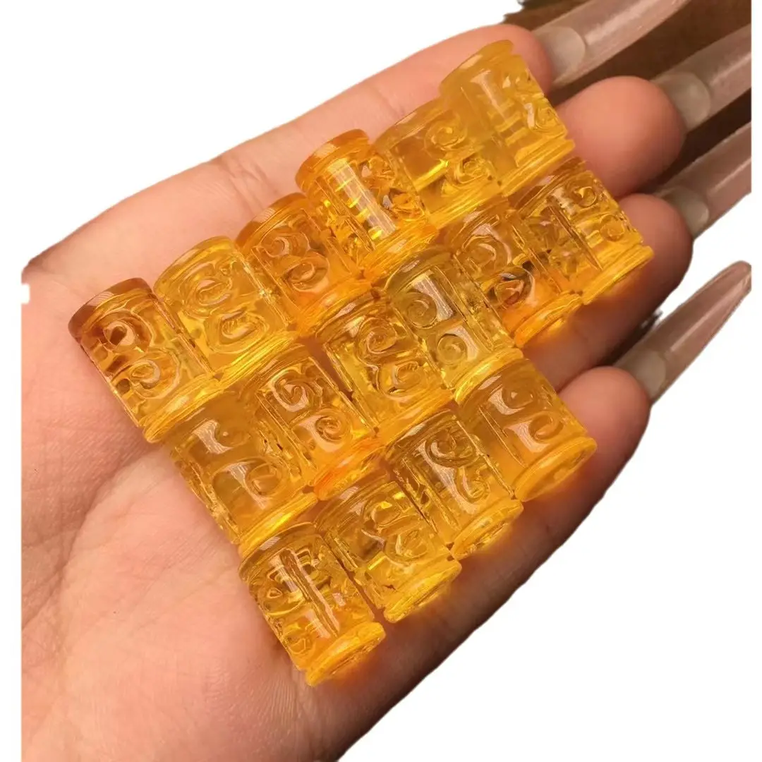Natural Beeswax Carving Beads Chicken Oil Yellow - Image 5