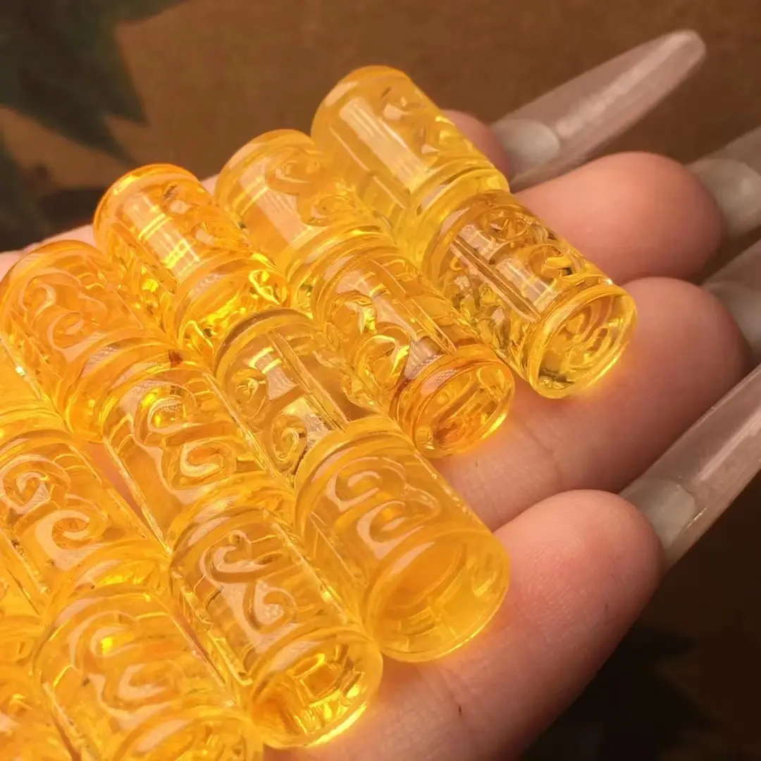 Natural Beeswax Carving Beads Chicken Oil Yellow — feature 10