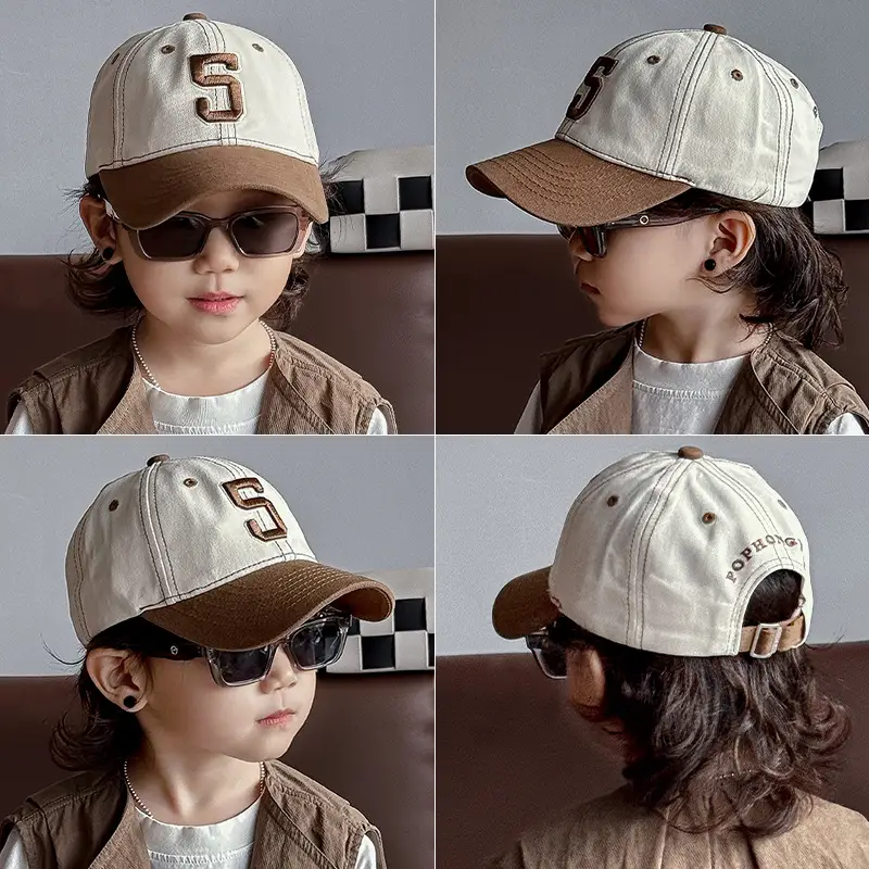 Qiunan Kids Baseball Cap with Letter Sun Hat - Image 3