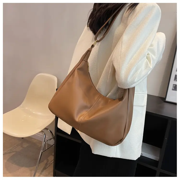 Brown Leather Shoulder Crossbody Bag Large Capacity 2026 — feature 22