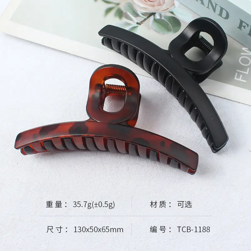 South Korea Large Curved Hair Grip Teeth Shark Clip - Image 5